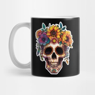 Flower Skull Mug